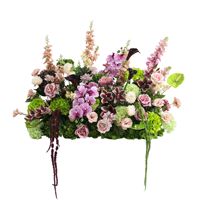M-047 Boule de fleurs artificielle en gros pour mariage, hydrangea vert, centre de table, avec décoration suspendue en soie
