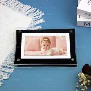 Vente en gros coloré NFT Transparent album électronique numérique intelligent album photo acrylique lecteur mouvement vidéo cadre photo