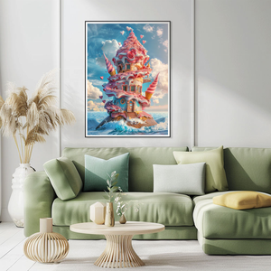 Kit de Arte Mural de Animales del Paisaje Americano Pintado a Mano, Estilo Japandi, Pintura de Diamantes con Cristales de Gemas para Niños - Product Image 3
