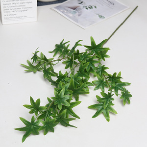 Branches de plantes artificielles en soie Lichao, feuilles d'érable et de Schefflera, pour la décoration de la maison et du jardin - Product Image 3