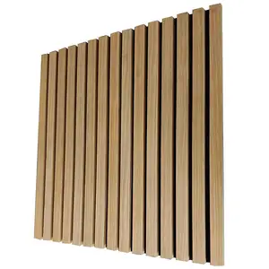 Золотой поставщик производитель Гладкий деревянный интерьер звукозащитный Настенный декор стеновые панели