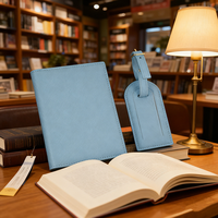 Ensemble de porte-passeport en cuir, organiseur de billets de voyage minimaliste, étiquette à bagages, coffret cadeau, portefeuille, organiseur de billets, étiquette à bagages, coffret cadeau
