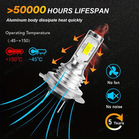 HYNBYZJ Usine Producteur H1 H3 LED Antibrouillard Mini Taille H4 H7 H11 880 881 9005 9006 Lampe LED 12V Luces Led Para Auto Parts