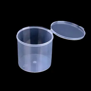 制造商个性化供应外壳可重复使用的圆形 PP 塑料容器包装与翻盖
