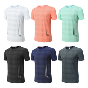 Men Athletic Gym T-shirt Elastic Quick Dry Shirt Men Wholesale Short Sleeve Sportswear Men <b>Tshirts</b> for Running - Product Image 3