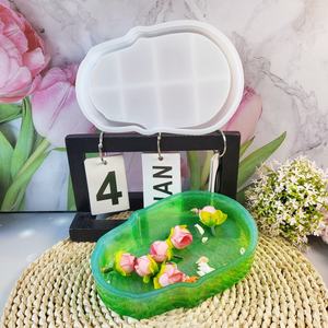 Moules de coulée en résine faits à la main pour bricolage ornements décoratifs Ins Style Silicone outils de bureau plateau de rangement moule X0011-2 - Product Image 2