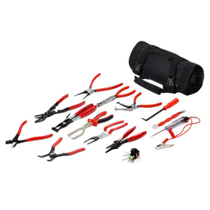 Auto Repair <b>Pliers</b> <b>Set</b> 14 Pc High Carbon Steel Imperial Jaw 1/4 In Smooth Surface Industrial Grade Car Use - Product Image 5
