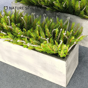 Vaso per Fiori Mini Quadrato con Rivestimento in Polvere Bianca, Fioriera per Esterni, Sala Attività, Negozio - Product Image 5