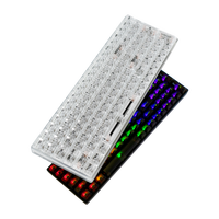 Clavier mécanique de jeu ergonomique avec LED RVB colorées, ordinateur portable gamer, USB-C filaire, anti-ghosting, plug and play