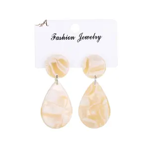 Fashion Jewelry Vintage Amber Drops Custom Cut Out Earrings