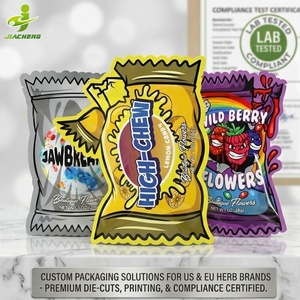 Sacs Mylar personnalisés avec logo, découpés sur mesure, en plastique, à fond plat, résistants aux enfants et anti-odeur, 3,5 x 28g - Product Image 3
