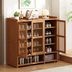 New 2026 bamboo <b>shoe</b> cabinet for home use, entrance <b>storage</b> cabinet, hallway, indoor entryway cabinet, integrated <b>shoe</b> <b>rack</b>. - Product Image 1