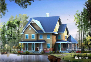 Villa in Stile Europeo con Struttura in Acciaio Leggero, Design Modulare con Planimetrie <span class=keywords><strong>3D</strong></span> e Servizi in Loco - Product Image 3