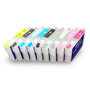 Supercolor High Quality T0961 - T0968 Refillable Ink Cartridge Cartridges For Epson R2880 2880 Printer