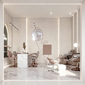 Nail Salon Station Spa Beauty Salon Furniture Full Store Customized Hair Salon Interior Design Barber Shop Decoration Renovation - Product Image 3