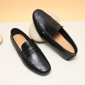 High-end Custom Genuine Leather Slip-on <b>Pointed</b> <b>Toe</b> Men's Shoes for Office Leisure Autumn Fashion Trends - Product Image 4