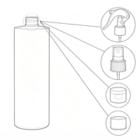 Flacon pulvérisateur PET de 180 ml avec pulvérisateur à fine brume blanche, récipient portable rechargeable pour emballage de cosmétiques, de parfums et de liquides