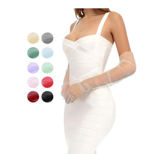 <span class=keywords><strong>Gants</strong></span> de mariage pour femmes en maille de mariée en tulle longs <span class=keywords><strong>gants</strong></span> de fête de costume d'opéra 27 "longueur de coude <span class=keywords><strong>gants</strong></span> transparents - Product Image 1