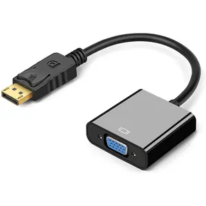 DP macho para VGA 15Pin fêmea cabo conversor adaptador display port displayport dp macho para vga 15pin dp para conector vga