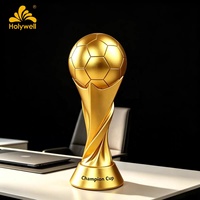 Coupe de Champion de Football en Résine Plaqué Or 2026, Style Coupe du Monde, Trophée de Football pour Tournoi, Souvenir Sportif, Cadeau