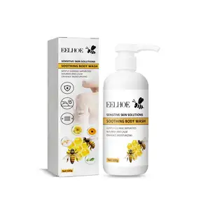 EELHOE New Arrival Großhandel Private Label Natürlicher feuchtigkeit spendender Honig Beruhigende Tiefen reinigungs lotion Bad Body Wash Dusch gel