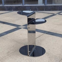 Table à thé en acier inoxydable, style moderne simple, mobilier de salon, table basse latérale argentée