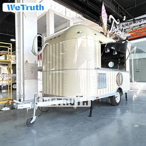 WeTruth, carrito móvil pequeño Retro totalmente equipado para aperitivos, patatas fritas, helado, hecho <span class=keywords><strong>de</strong></span> aluminio duradero, fibra <span class=keywords><strong>de</strong></span> vidrio, almuerzo móvil para coche - Product Image 5