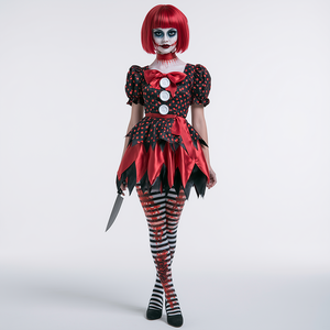 <span class=keywords><strong>Disfraz</strong></span> <span class=keywords><strong>de</strong></span> Payaso <span class=keywords><strong>de</strong></span> <span class=keywords><strong>Trapo</strong></span> Terrorífico <span class=keywords><strong>de</strong></span> Halloween para Mujer, Vestido Mini <span class=keywords><strong>de</strong></span> Terror con Puntos Rojos y Negros, Atuendo <span class=keywords><strong>de</strong></span> Cosplay para Carnaval y Casa Encantada - Product Image 2