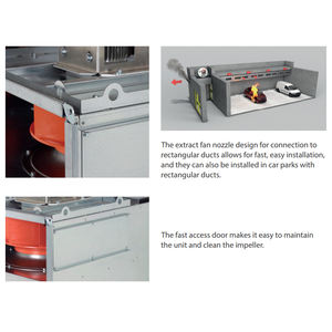 Unidades de extracción de aire monofásicas originales de la marca SODECA, nuevas, de 220-277V, con sistema lineal para la extracción lineal de aire o humo. - Product Image 2