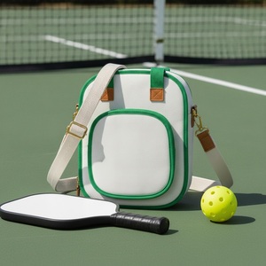 Funda de lona Heritage para pala de pickleball con cremallera, de algodón y poliéster, con logo personalizado, al por mayor, funda protectora para raqueta de tenis - Product Image 3