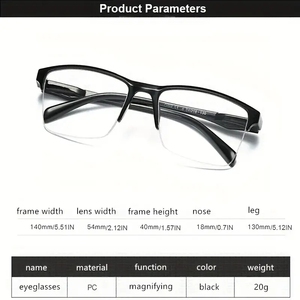 <span class=keywords><strong>Gafas</strong></span> de lectura ultraligeras de medio Marco, <span class=keywords><strong>gafas</strong></span> de <span class=keywords><strong>presbicia</strong></span> para hombres y mujeres con dioptrías + 0,75 1,0 1,25 1,5 1,75 2,0 2,5 2,25 a 4,0 - Product Image 6