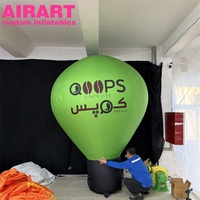 Ballon à air chaud gonflable vert géant avec impression personnalisée, ballon publicitaire gonflable pour exposition, activité de marque, décoration