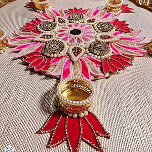 Portavelas de Metal estilo Rangoli Premium, exquisita decoración del hogar para ocasiones de Diwali, crea un ambiente cálido y acogedor para la habitación - Product Image 1