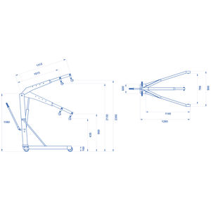 Carro grúa hidráulica OMCN 133 con bomba de dos velocidades, capacidad de 500kg - Product Image 4