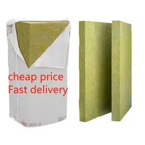 High Density Rock Wool Board And Stone Wool Sheet Mineral Wool Insulation / Lana De Roca