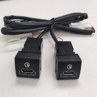 Chargeur USB simple pour voiture 5V 2.1A, prise intégrée pour tableau de bord de voiture, adaptateur de charge USB pour trou d'origine avec faisceau de câblage