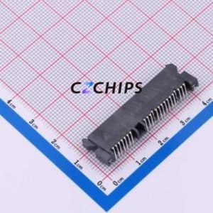 HDGCYLSY-SATA-105 Hard Drive Connector (SAS/SATA/M.2) Through hole Component (THT) Connector SATA Female 22P Right Angle Insert - Product Image 2