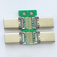 Venta directa de fábrica, resistente a altas temperaturas, Conector de enchufe USB tipo C, Conector de placa de enchufe de grado USB tipo B