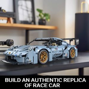 TOYLINX Sports Race Car Building Set <strong>Kit</strong> 1:14 Scale ABS Plastic Construction Toy Unisex Birthday Gift - Product Image 3