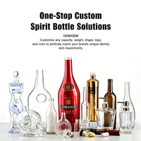 Botella de Vino de Vidrio Vacía con Corcho para Vodka, Ginebra, Ron, Whisky, Tequila y Brandy