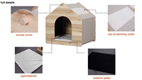 Nouveau design moderne d'intérieur grand chat en bois maison pliable pour salon