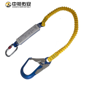 เชือกนิรภัยแบบยืดหยุ่น ZY-009 รับน้ำหนักได้ 100 กก. อุปกรณ์ป้องกันการปีนป่ายสำหรับงานที่สูง - Product Image 2