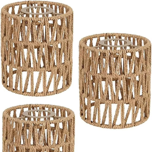 YULIN JIAFU Lámpara de <span class=keywords><strong>Techo</strong></span> Moderna Estilo Victoriano con Pantalla de Papel Trenzado, Pequeña, de Repuesto, para Lámparas Colgantes, Apliques y Ventiladores de <span class=keywords><strong>Techo</strong></span>, Cubierta Cilíndrica - Product Image 1