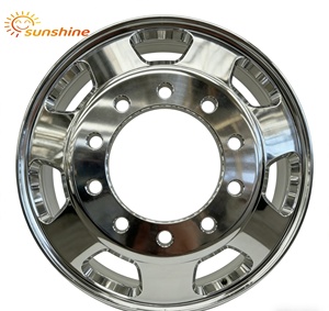 24.5 22.5 Inch 22.5X8.25 24.5x8.25 Velg Truk Tempa dari Paduan Logam dan Aluminium dengan Poles Ganda untuk Ban Truk - Product Image 1