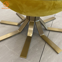 Chaises de loisirs en velours pour club, luxe, design moderne, chaise de salle à manger en velours unique jaune