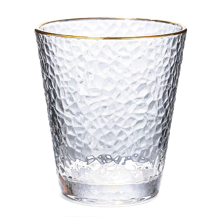 Kristall-Glas Tumbler 10 oz mit Goldrand für Bar und Restaurant