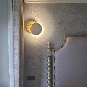 Italian Designer Nordic Modern Minimalist Eclipse-Themed <b>Bedside</b> <b>Wall</b> Lamp Rechargeable Wire-Free for Bedroom & Living Room - Product Image 3