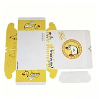 Boîte d'emballage pour la restauration rapide en carton biodégradable et recyclable de 2 mm, imprimée sur mesure, pour poulet frit et en-cas