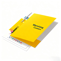 Brochure d'entreprise personnalisée A4 Marque Wenxiang, conception de proposition sur une page, dorée, imprimée offset, papier couché, plastifiée, pliée