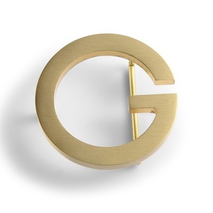 Wholesale Promotional Simple Design High Grade Fashion <b>Metal</b> Hollow <b>Letter</b> G Belt Buckle Strap - Product Image 1